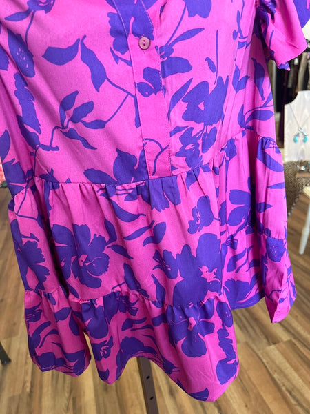 Tropical in Pink and Purple Size M