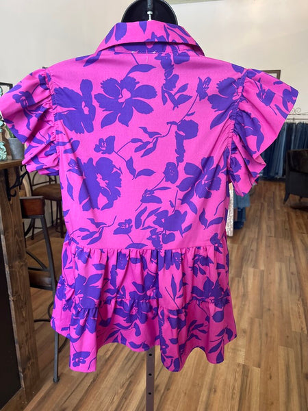 Tropical in Pink and Purple Size M