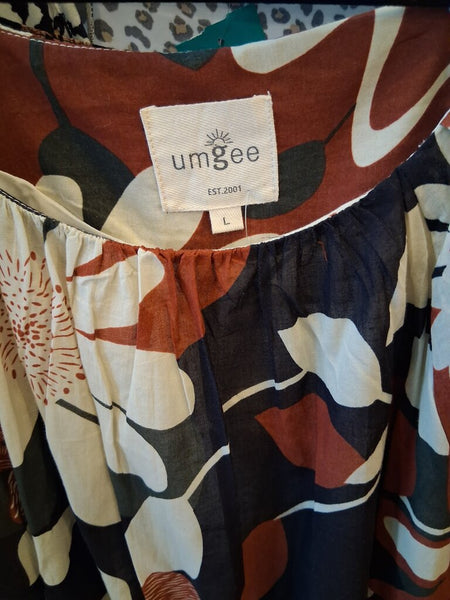 Umgee Rust Floral Blouse L