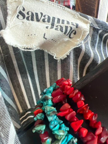 Savanna Jane Gray Stripe L