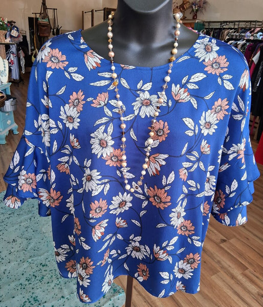 Liz Sunflower Blouse 2X