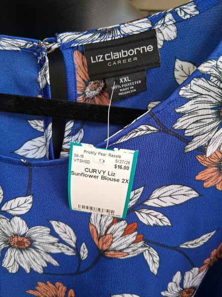 Liz Sunflower Blouse 2X