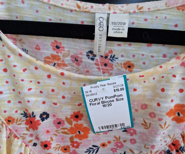 PomPom Floral Blouse Size 18/20