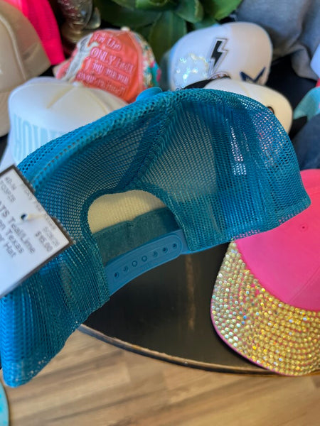 Teal/Lime Green Texas Trucker Hat