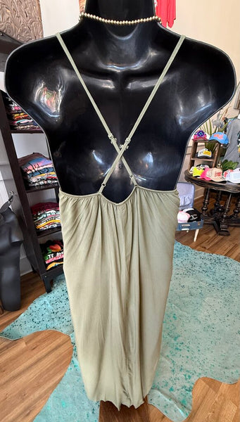 Old Navy Olive Green Maxi Dress Size S