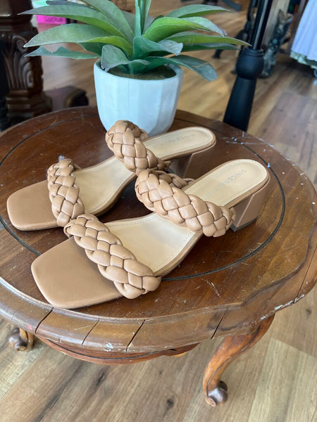 Sincerely Jules Beige Braided Sandals Size 10