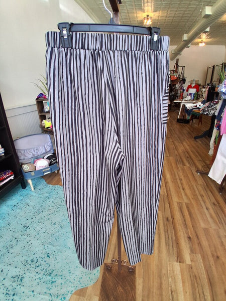 Silky Stripe Pants L