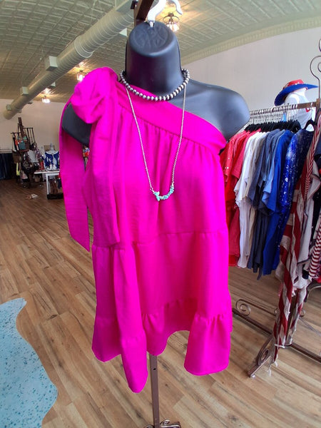 Entro One Shoulder Tie Blouse M