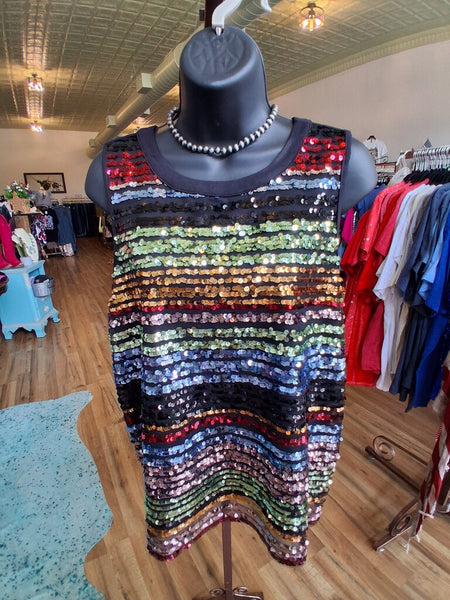 Apt 9 Sequin Stripe M
