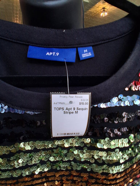 Apt 9 Sequin Stripe M
