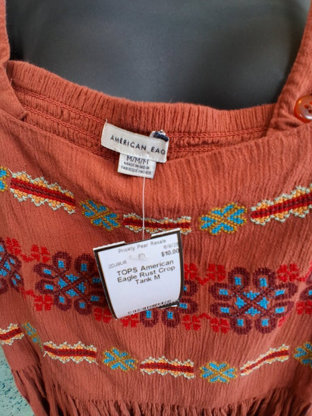 American Eagle Rust Crop Tank M
