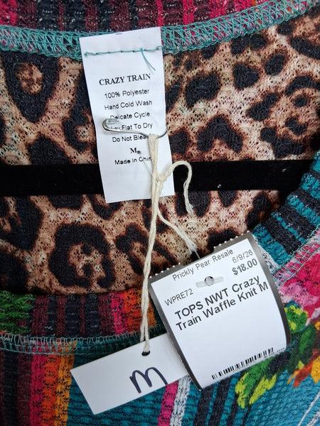 NWT Crazy Train Waffle Knit M