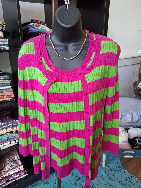 Talbots Pink/Lime Set M