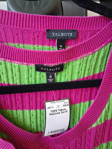 Talbots Pink/Lime Set M