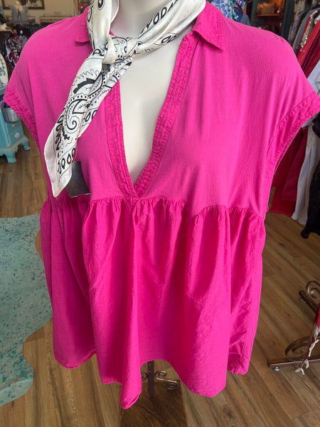 Anthropology Pink Tiered Dress L
