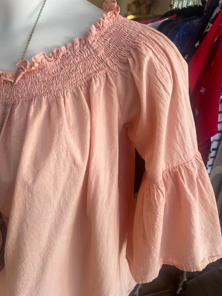 Misty Blush Off the Shoulder Blouse L
