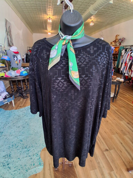 Black Two Fly Oversize Blouse S/M