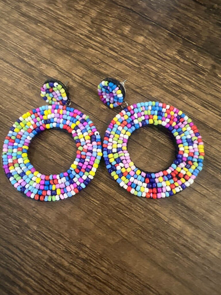Circle of Fun Beaded Earrings