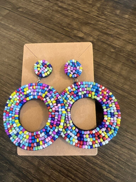 Circle of Fun Beaded Earrings