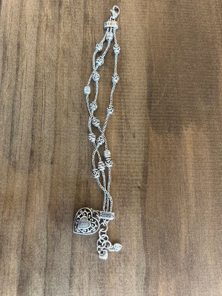 Brighton Reno Silver Heart Bracelet