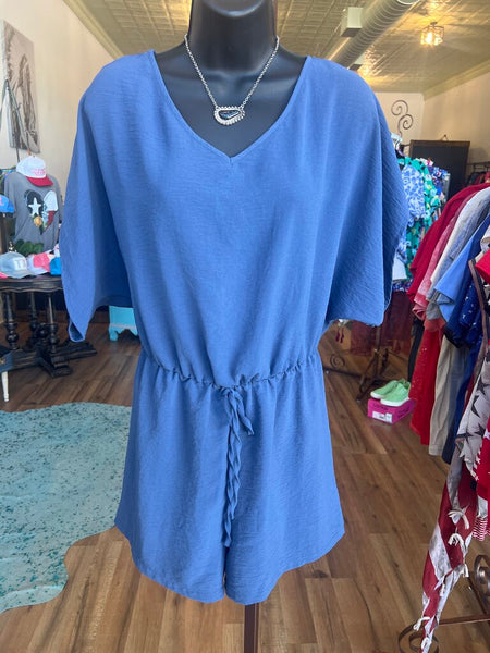 Denim Blue Short Romper Size M