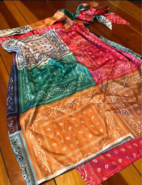 Boho Bandana Wrap Skirt One Size
