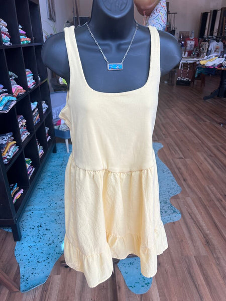 Yellow Ruffle Tank Top Size XL