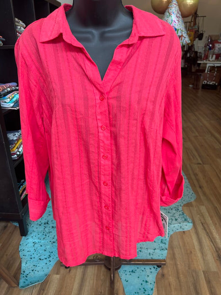Coral Top NWT Size 1X