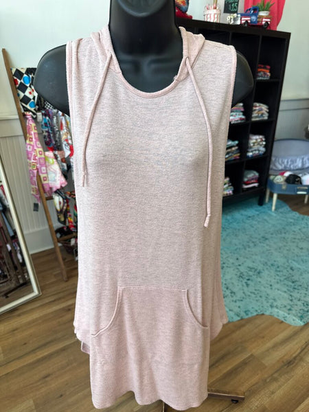 Long Tank Top Hoodie Size M
