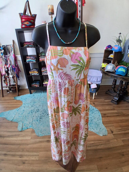 Tropical Maxi Dress Size M