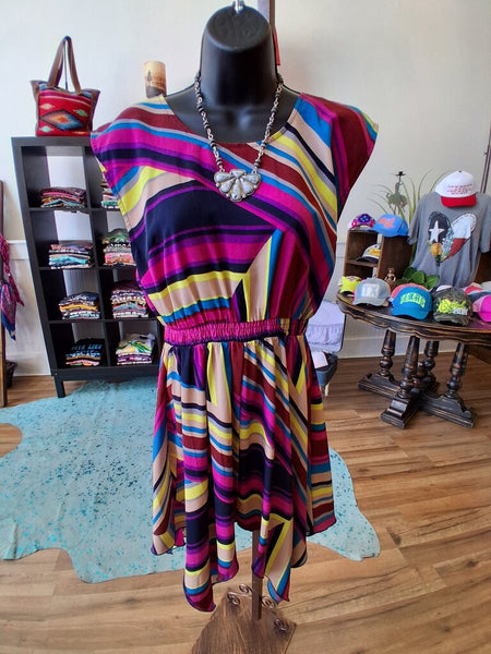 Purple Hue Geometric Dress Size M