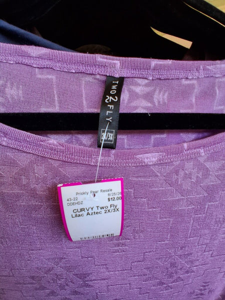 Two Fly Lilac Aztec 2X/3X