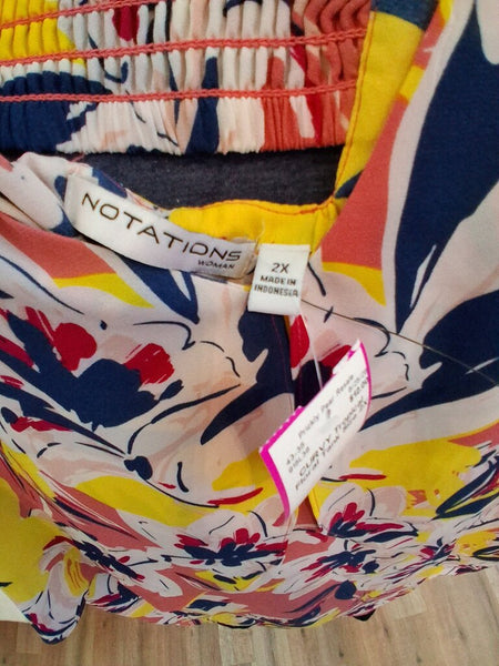 Tropical Floral Tank Size 2X