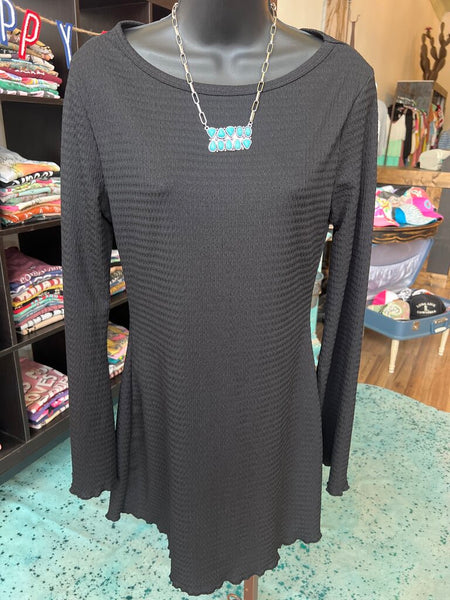 Forever 21 Black Flare SleeveMini Dress Size