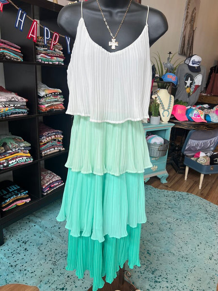 She + Sky Multi-Tiered Maxi Dress NWT Size S
