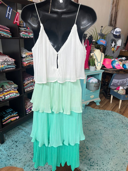 She + Sky Multi-Tiered Maxi Dress NWT Size S
