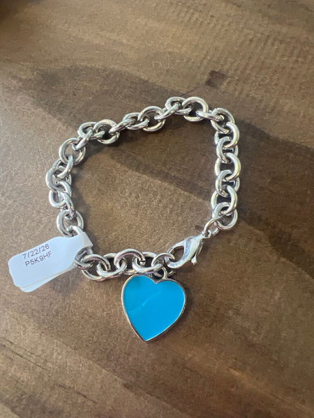 Tiffany Blue Heart Bracelet