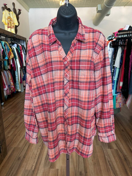 Hey Pumpkin Fall Flannel Size 2XL