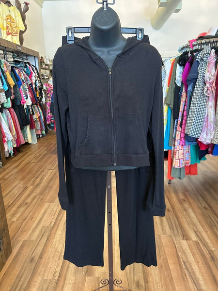 Black no boundaries Ribbed 2pc Lounge set Size XL