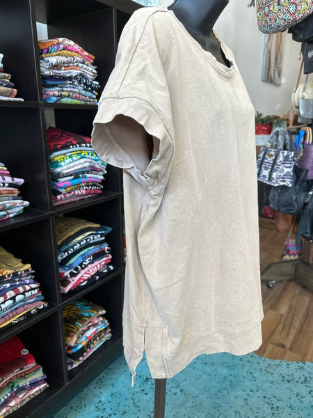 She + Sky Taupe T-Shirt Size 2XL