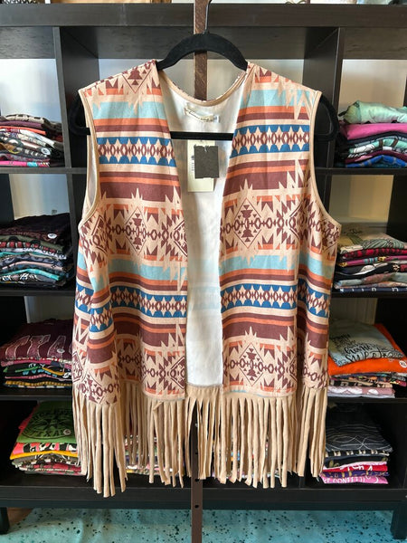 Multi Color Aztec Vest Size XL