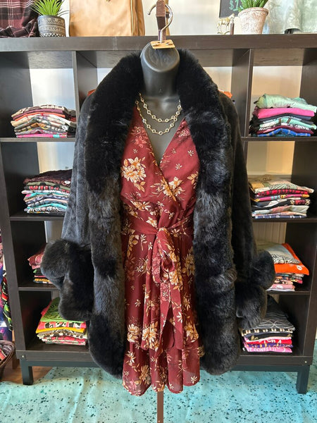 Faux Fur Shawl One Size