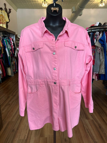 Pink Bling Fringe Romper Size 3XL