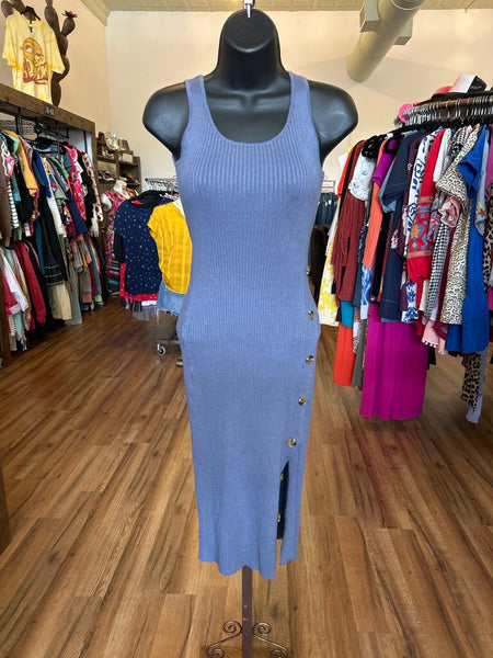 Pink Rose Gray Ribbed Dress Size XS