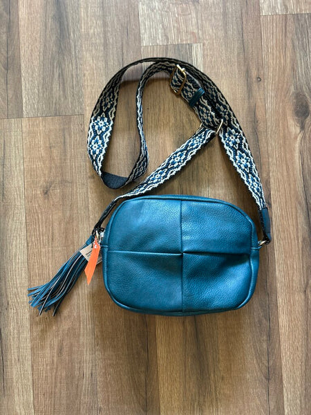 Turquoise Leather Crossbody NWT