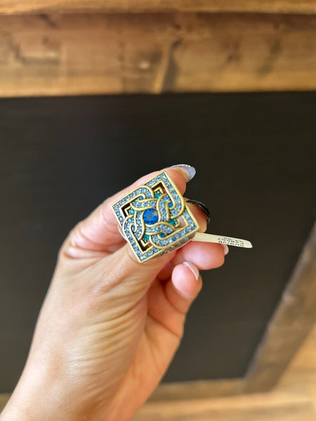 La Vintage Shades of Blue Ring Size 8