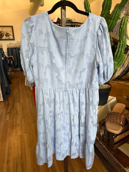 Light Blue Tiered Babydoll Dress Size L