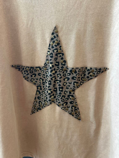 Natural Cheetah Star Pullover M