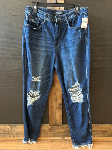 Judy Blue Straight Fit Distressed Denim Size 11/30