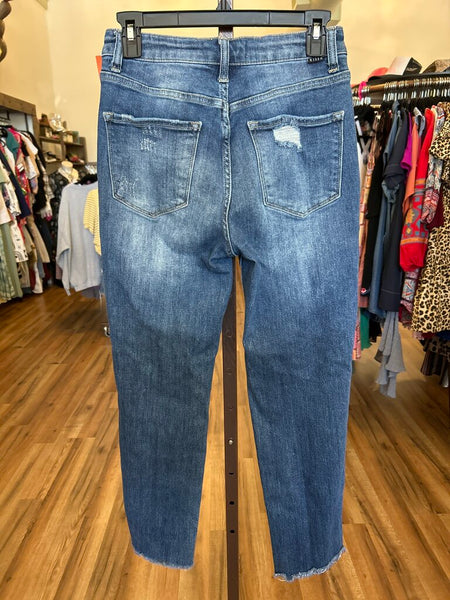 Risen Dark-Wash Distressed Denim Size 5/27